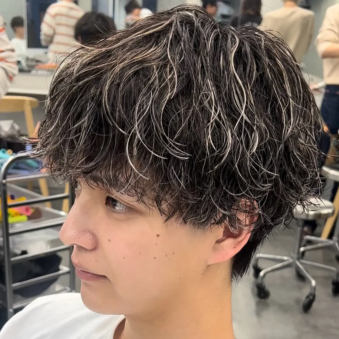 ミディアム カラー ヘアアレンジ メンズ fifth 石川 凪のヘアスタイル