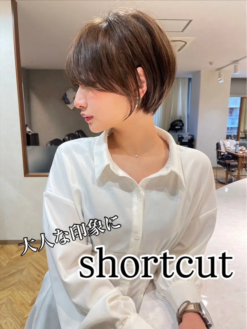 ショート ヘアアレンジ ショートヘア 似合わせカラー× ウルフカット/ホマレのヘアスタイル