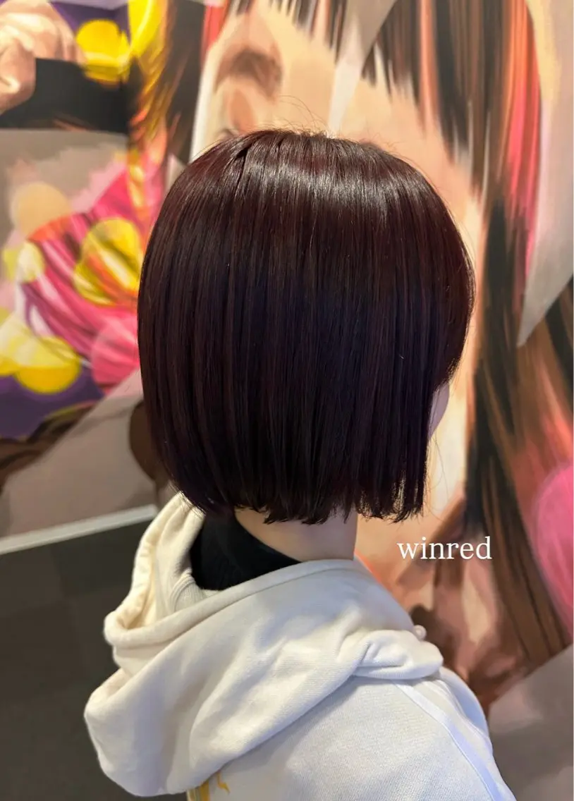 ショート カラー ブリーチ ブリーチなしカラー レッドカラー 🇰🇷韓国ｽﾀｲﾙ ﾚｲﾔｰ/ayanaのヘアスタイル
