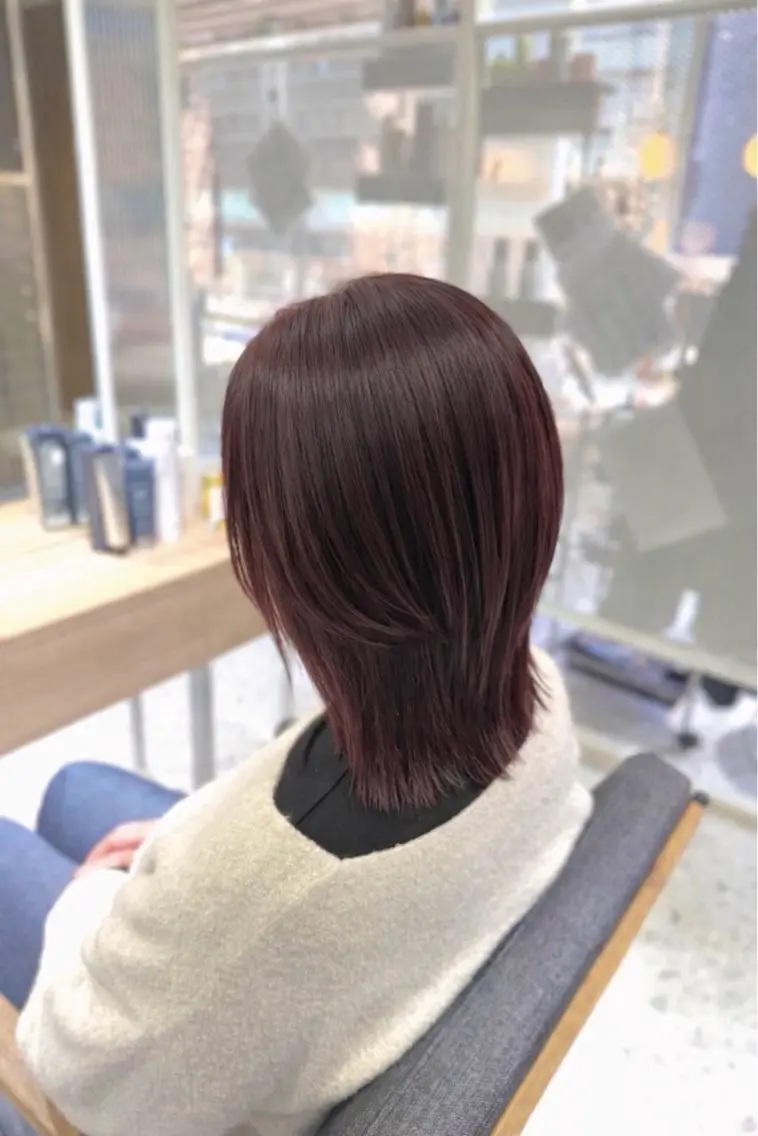 ミディアム カラー パーマ バイエイト名古屋 星野ヒロトのヘアスタイル