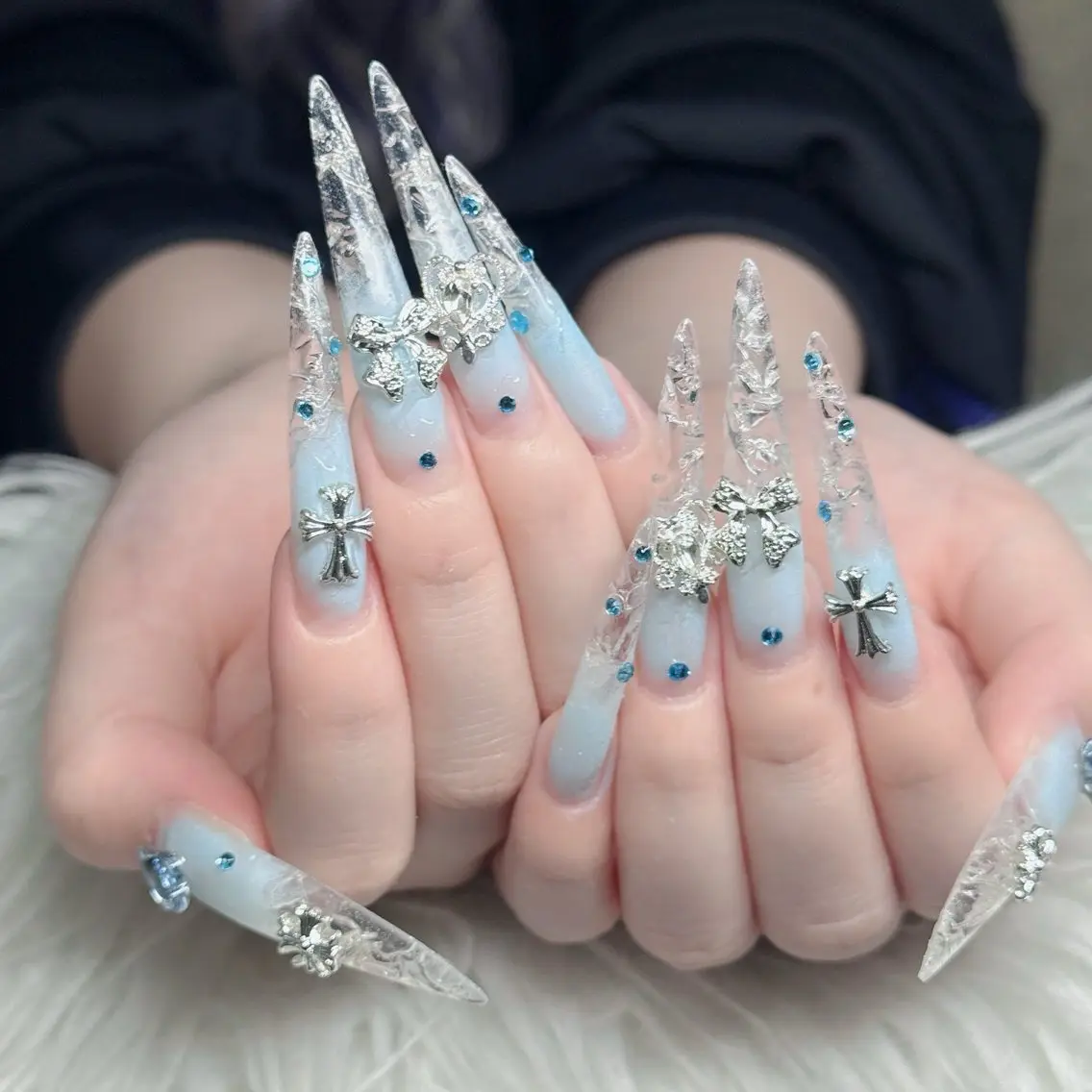 ネイル フットネイル フレンチネイル グラデーション 韓国ネイル ロングネイル ハンドネイル Hani Nail Salonのネイルデザイン