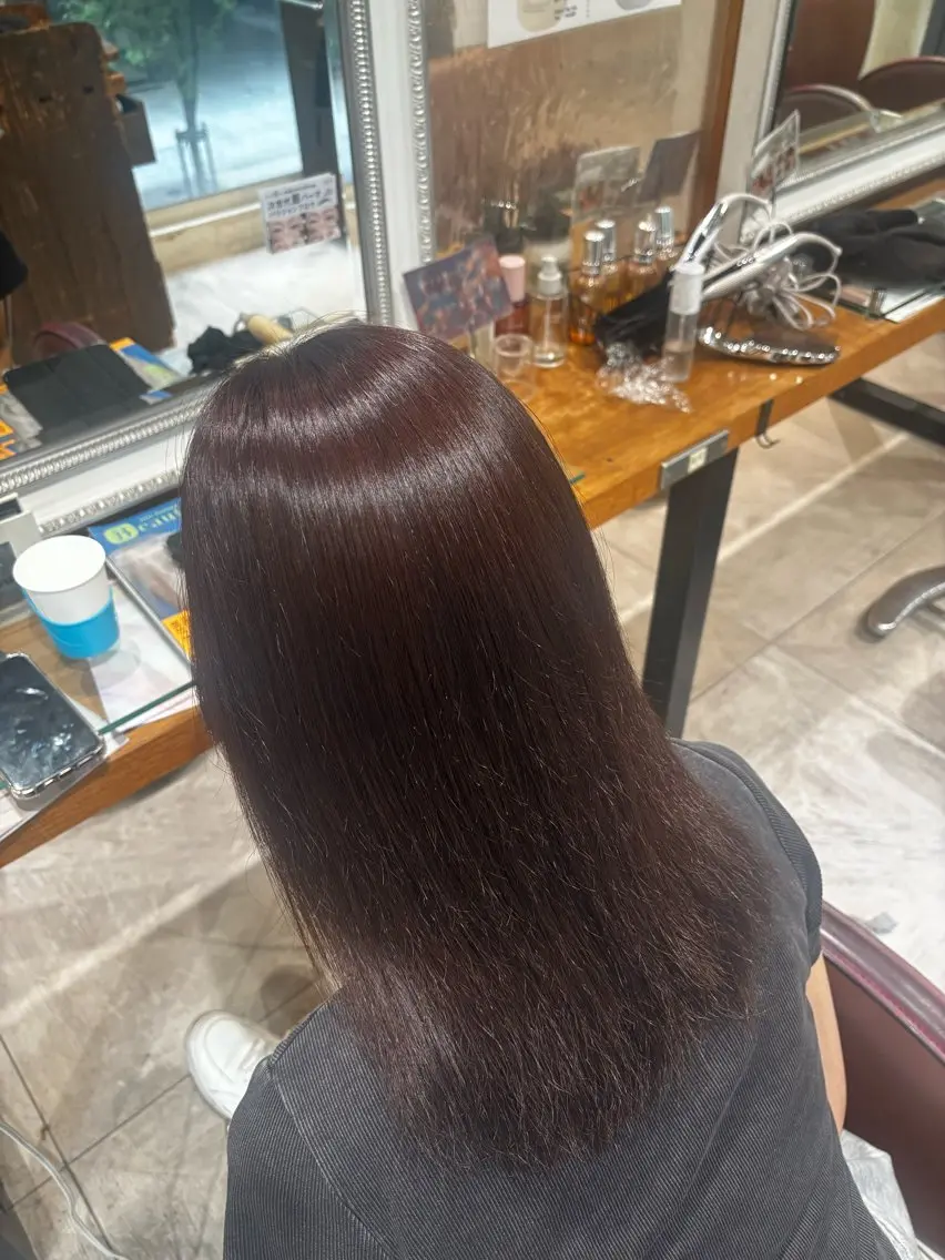 ミディアム カラー ヘアカラー トリートメント 岩佐 祐実のヘアスタイル