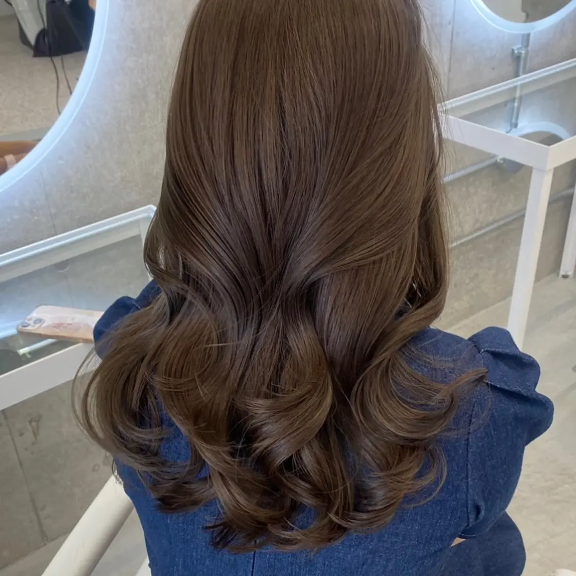 セミロング カット ヘアカラー トリートメント 韓国レイヤー/透明感 カラー🦋mioのヘアスタイル