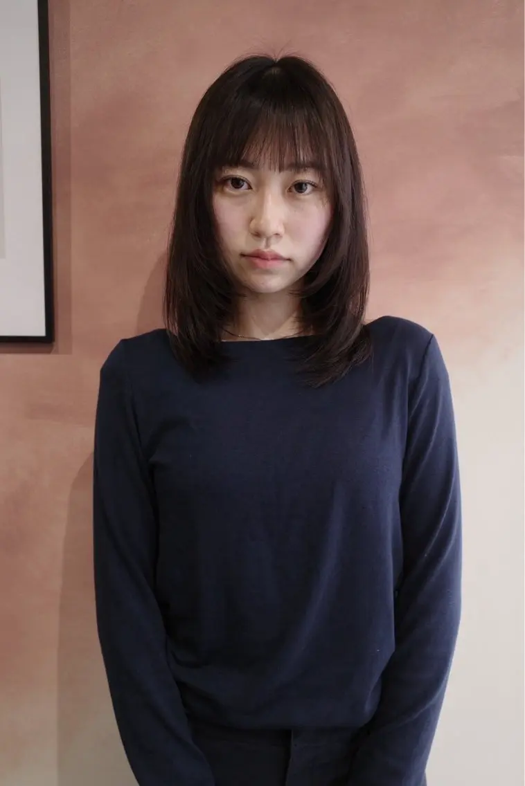 ミディアム カラー トリートメント 渡邊萌衣/透明感 カラー/暖色カラーのヘアスタイル