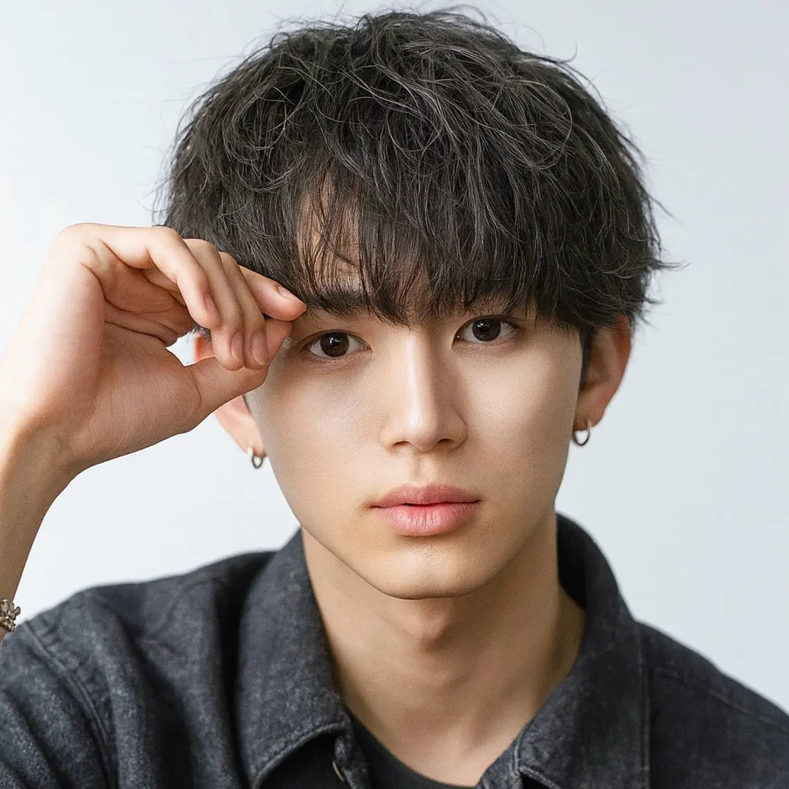 ショート カラー パーマ ヘアアレンジ メンズ メンズブリーチ メンズハイライト メンズパーマ スペインカール スパイキーショート メンズパーマ/名古屋 /池下/KAKKYのヘアスタイル