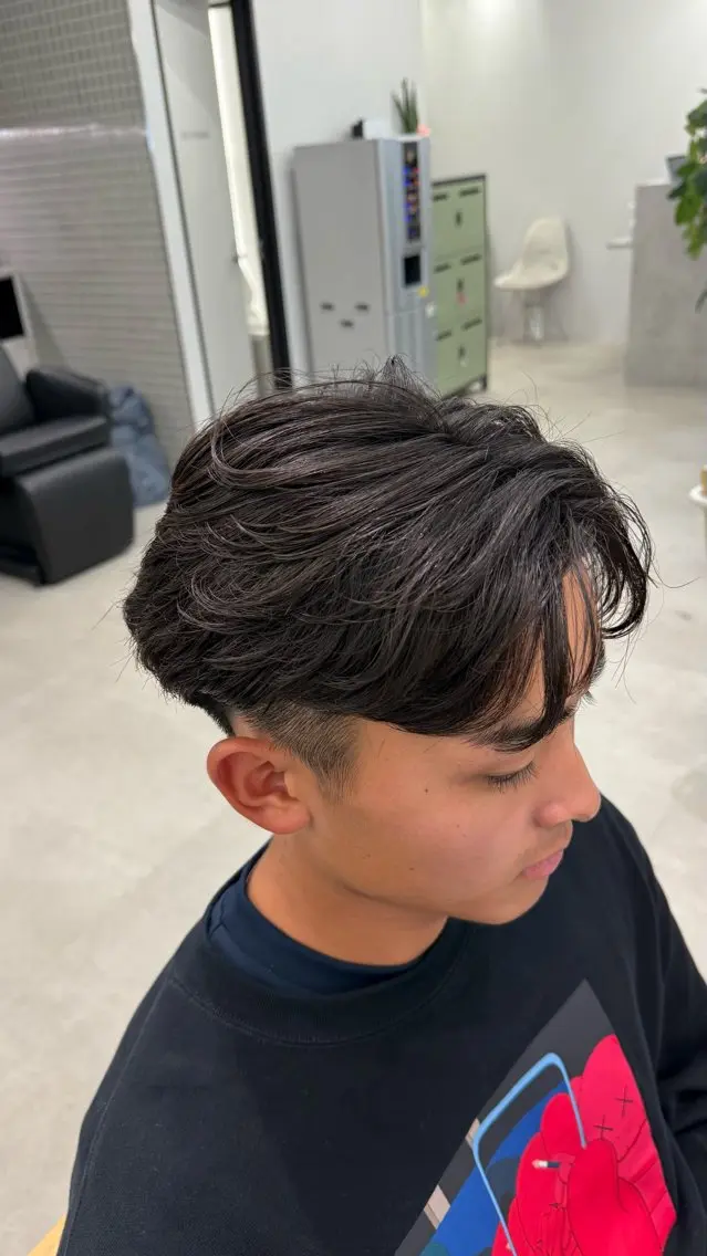 メンズ フェザーパーマ メンズパーマ Joule大分 メンズ特化植木永遠のヘアスタイル