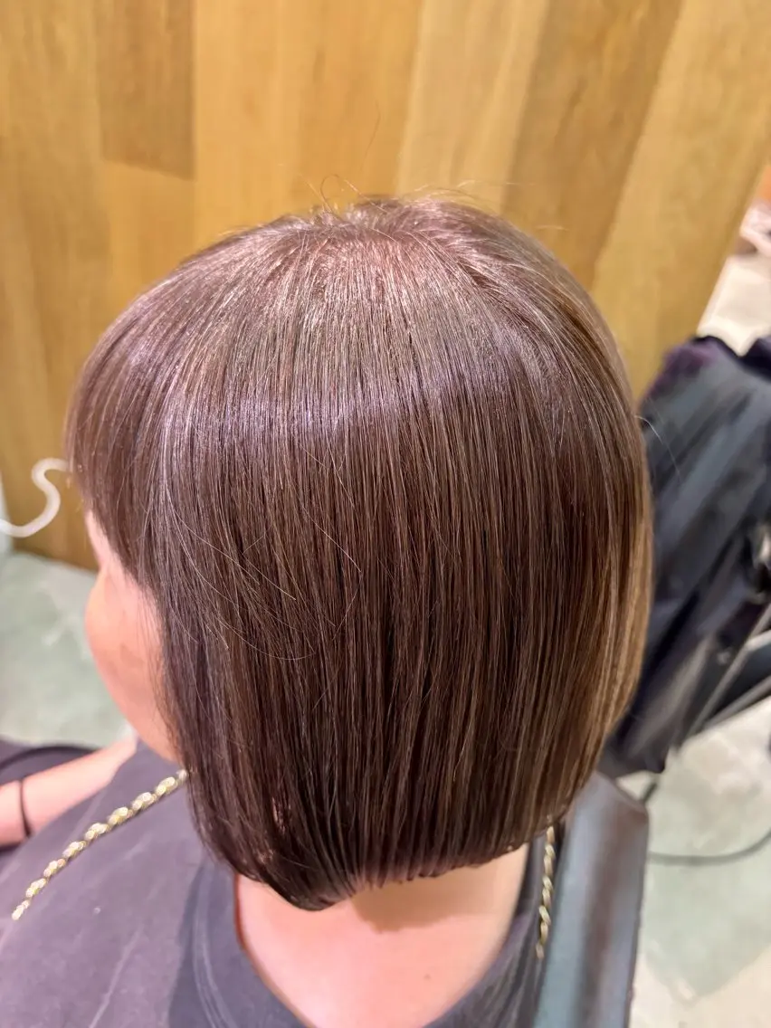 カラー グレージュ ヘアカラー トリートメント natsu fujinoのヘアスタイル