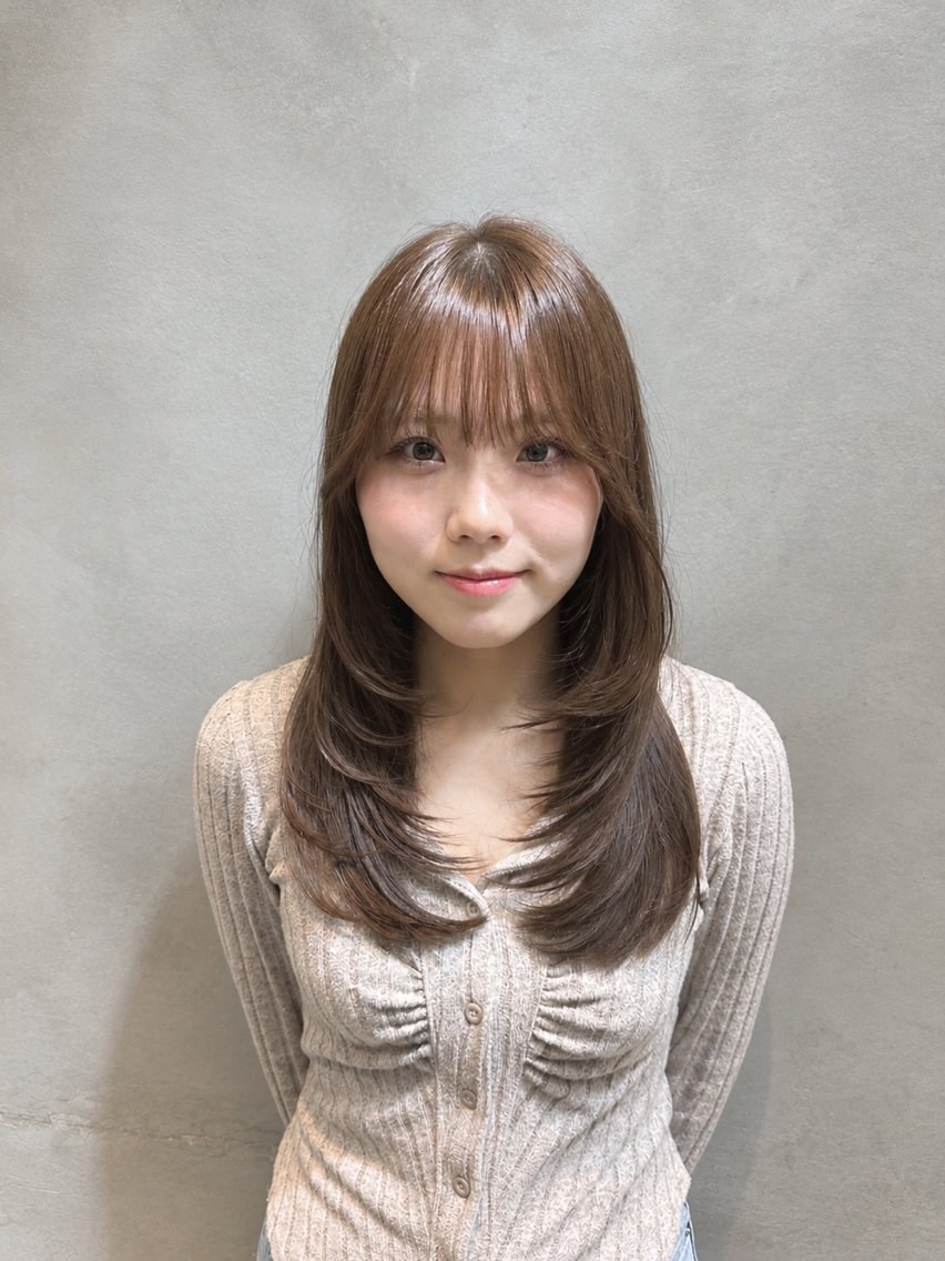 セミロング カラー 透明感カラー レイヤーカット カット ヘアカラー トリートメント レイヤーカット特化 /YUITO/渋谷のヘアスタイル