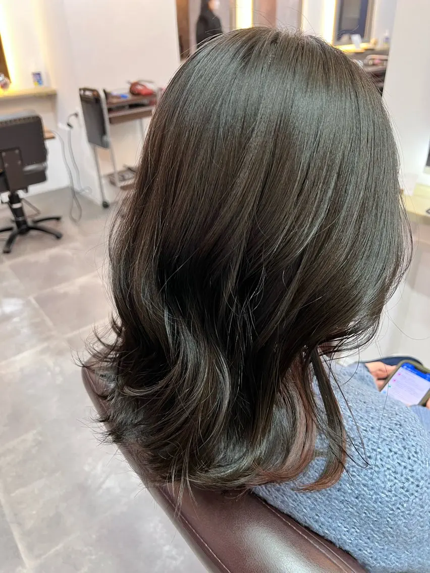 セミロング ハイライト Richell🎀 🖤yuuのヘアスタイル