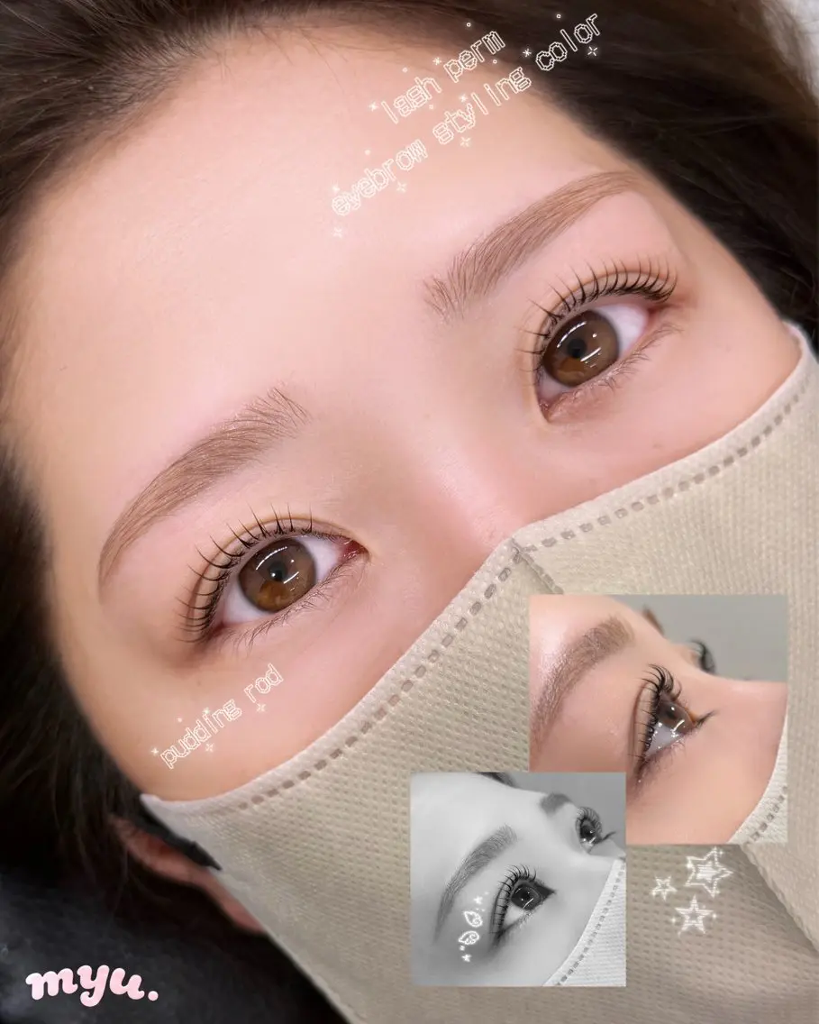 人気のセットメニュー♪まつげパーマ+アイブロウスタイリングの写真