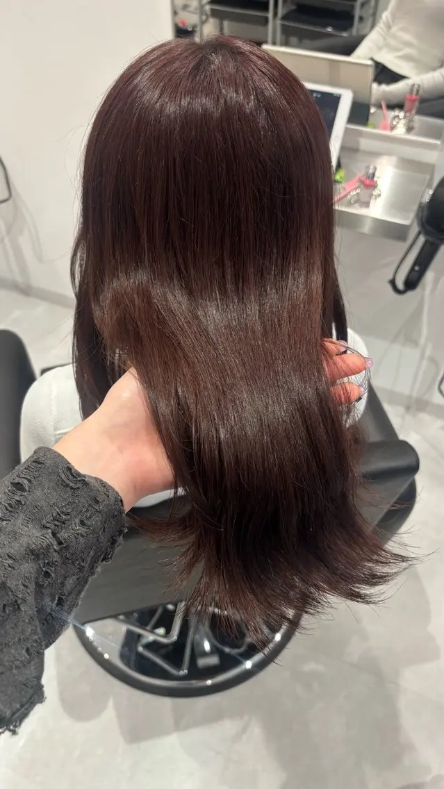 ミディアム カラー ベージュカラー ブリーチ ブラウンカラー カシス グレージュ ヘアカラー トリートメント 🎀韓国ヘア× 透明感カラー🎀正源のヘアスタイル