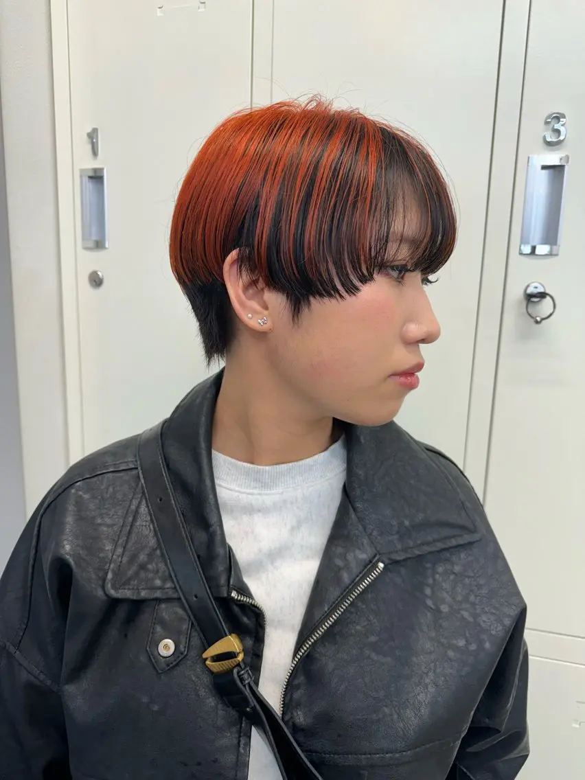 ショート カラー ヘアアレンジ ブリーチ デザインカラー ヘアカラー 早瀬裕之 パーマのヘアスタイル