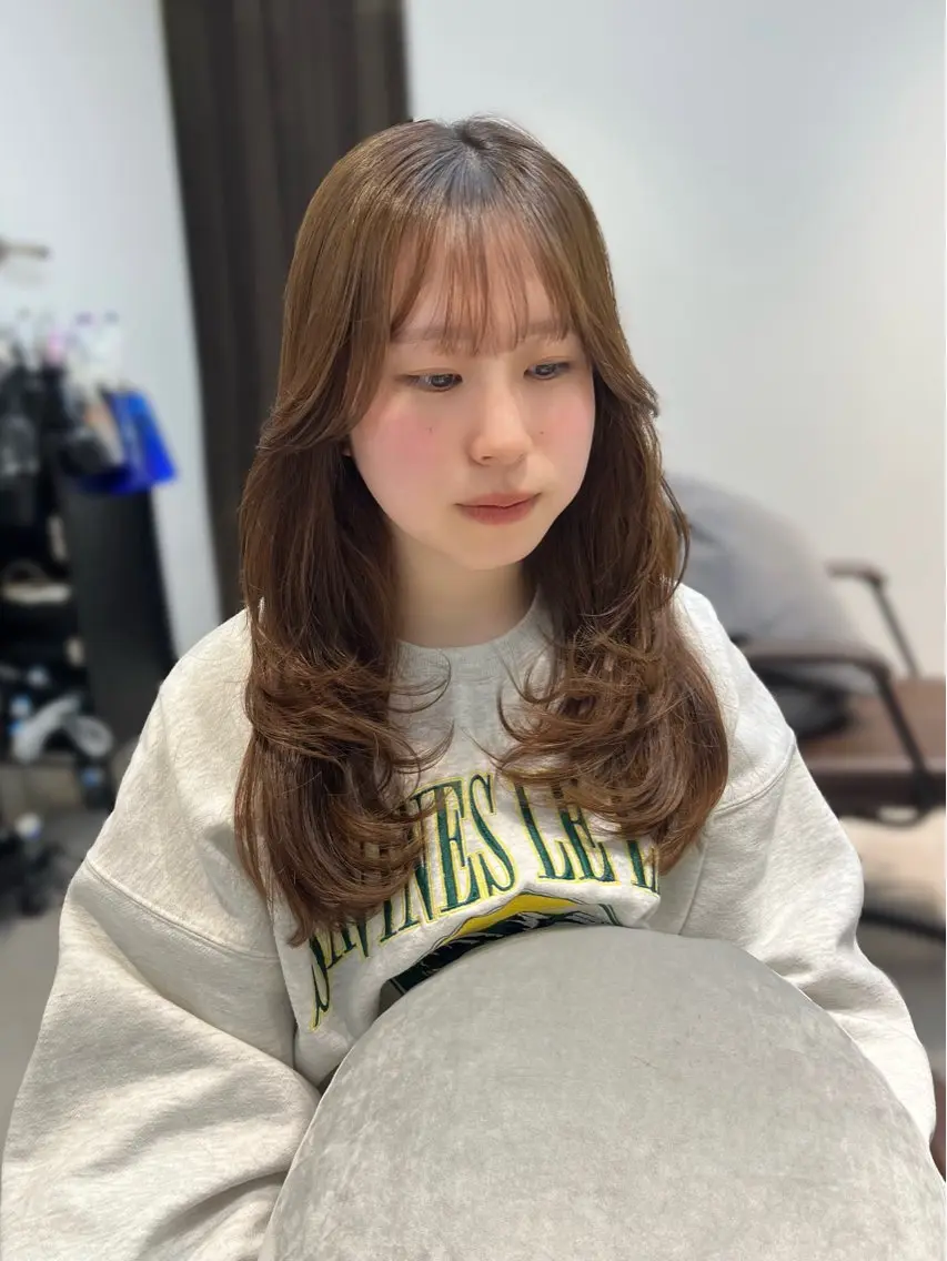 カラー ヘアアレンジ カット ヘアカラー 似合わせ顔まわり カット💛森尾真由美のヘアスタイル