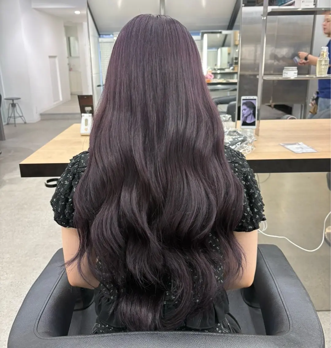 ロング ヘアカラー miku/ラベンダー 透明感カラー🪻❤︎のヘアスタイル