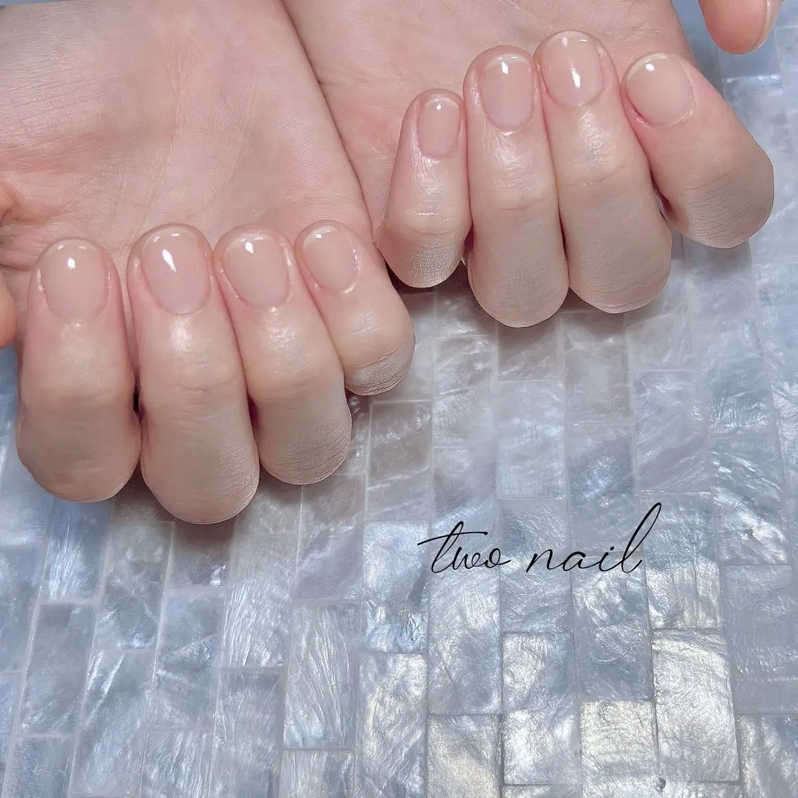 ネイル ネイルチップ ホワイト ハンドネイル two nailのネイルデザイン