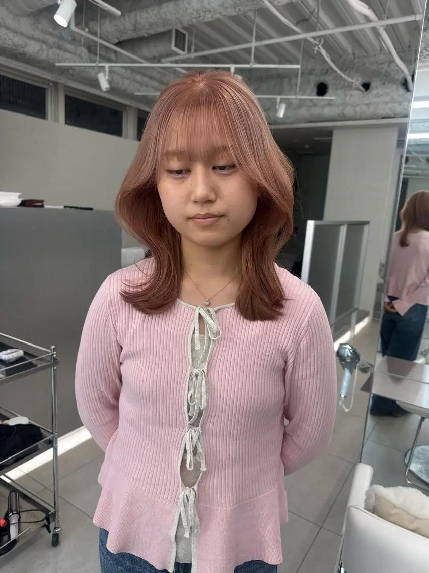 ミディアム カラー ヘアカラー ヘアセット 栄美容師/kiti /ボブ/ケントのヘアスタイル