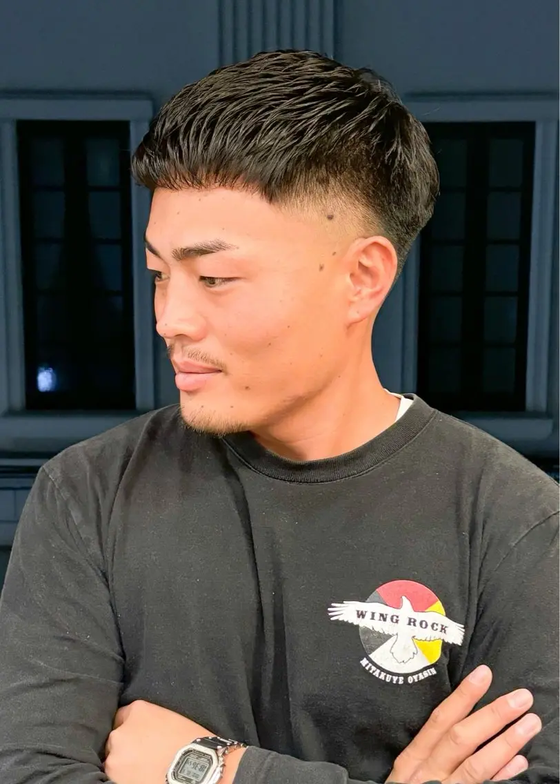 ショート メンズ メンズパーマ カット 三宮メンズカット ヨシイッキのヘアスタイル