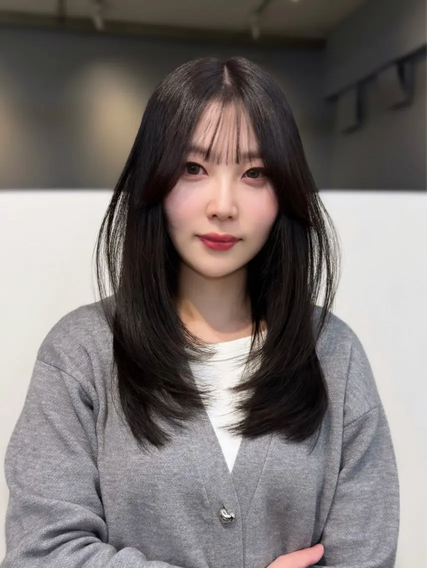 ミディアム カラー カット ヘアカラー トリートメント 🦋韓国系指名No1 店長/圓山 祐也🦋のヘアスタイル