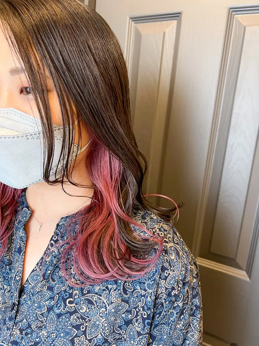 カラー イヤリングカラー louwe 武藤幸世のヘアスタイル