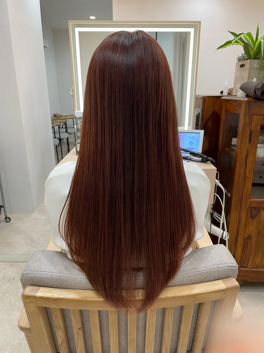 カット+縮毛矯正✨(アミノ酸トリートメント、ナノバブル付き🫧)の写真