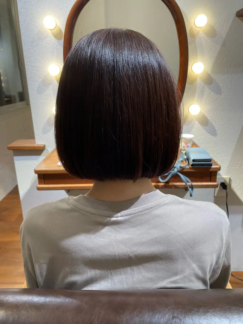 ショート 切りっぱなしボブ ボブ レイヤーカット 藤田 郁弥のヘアスタイル