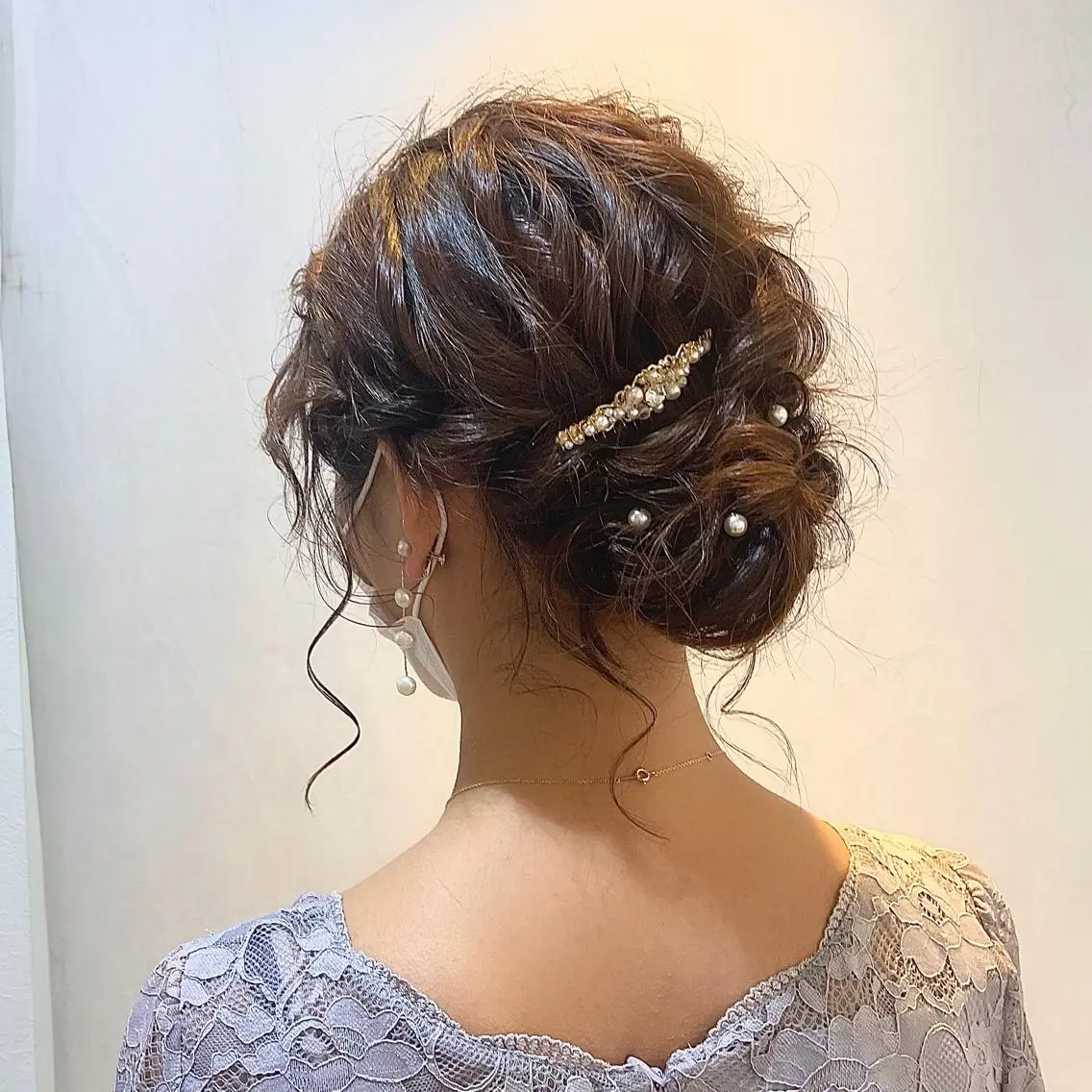 ミディアム ヘアアレンジ 鶴﨑 美優亜のヘアスタイル
