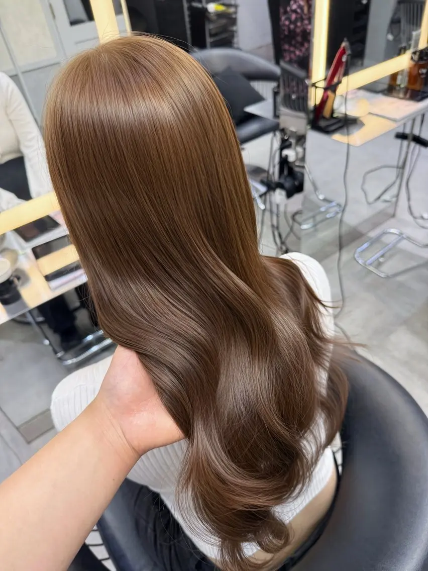 ロング カット ヘアカラー トリートメント 韓国レイヤー× 艶髪 池袋/ハナ🌷のヘアスタイル