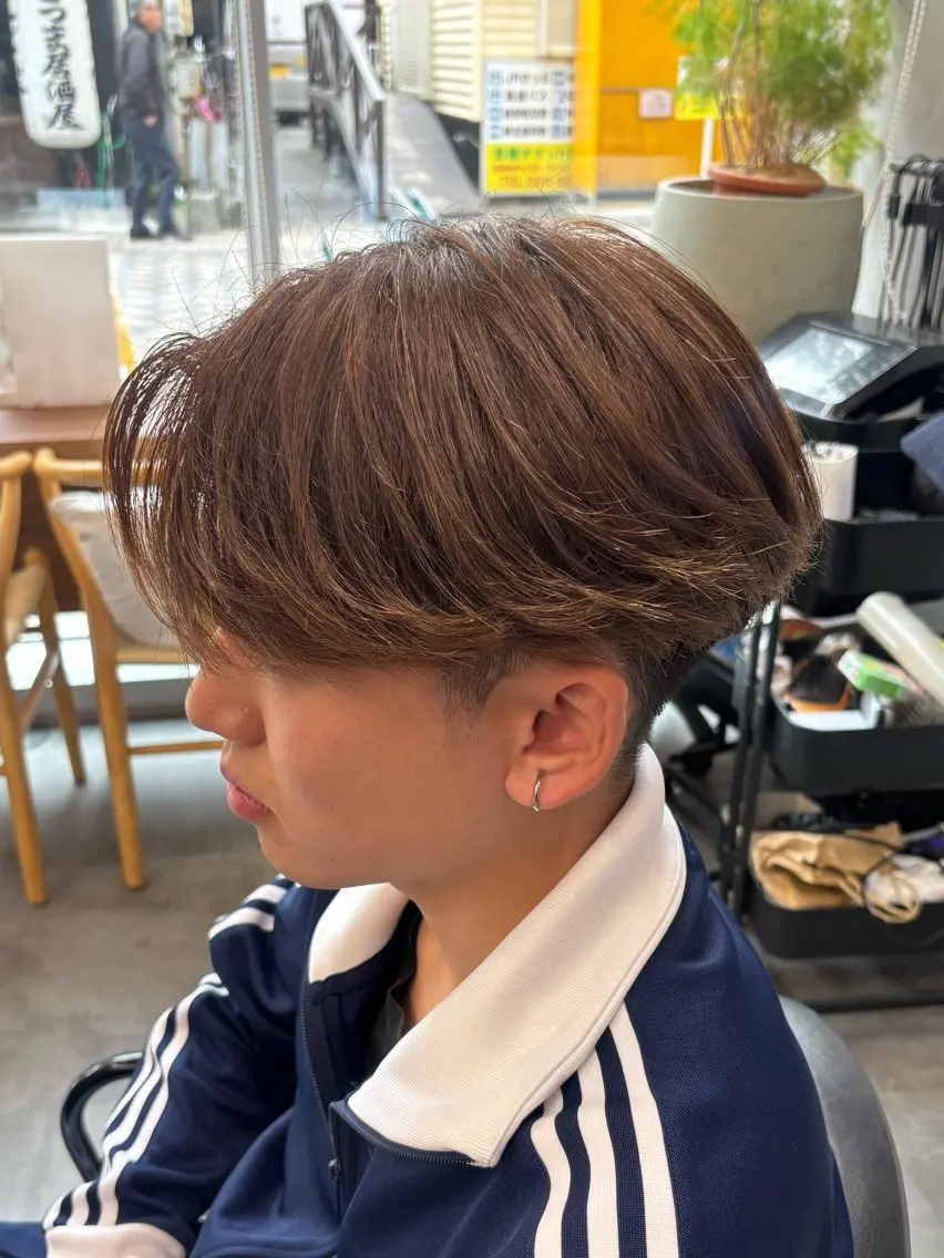 ショート メンズ カット パーマ 鹿児島 TSUBASAのヘアスタイル