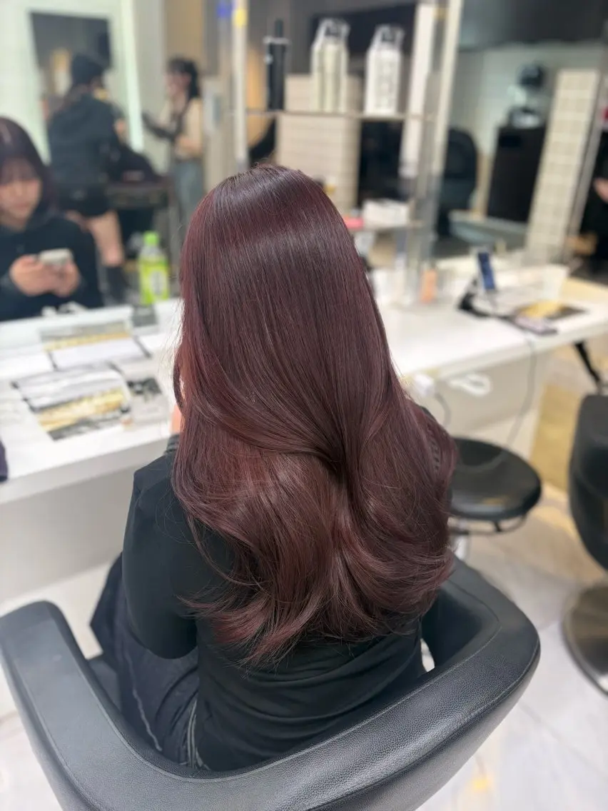 カラー ヘアカラー 暖色✖️韓国ヘア 🥀SAHO🥀のヘアスタイル