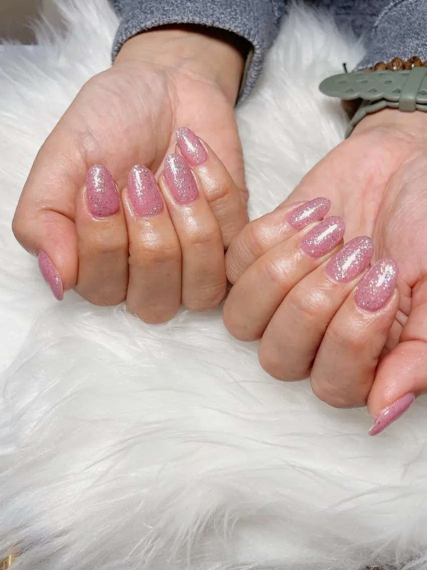 ネイル キラキラネイル ピンク nailsalon Rinのネイルデザイン