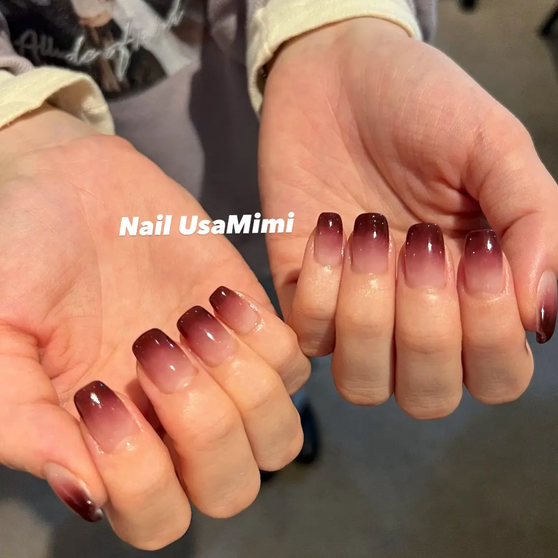ネイル ジェルネイル グラデーション 韓国ネイル マグネットネイル 持ち込み 本町NailUsa Mimi RIKOのネイルデザイン