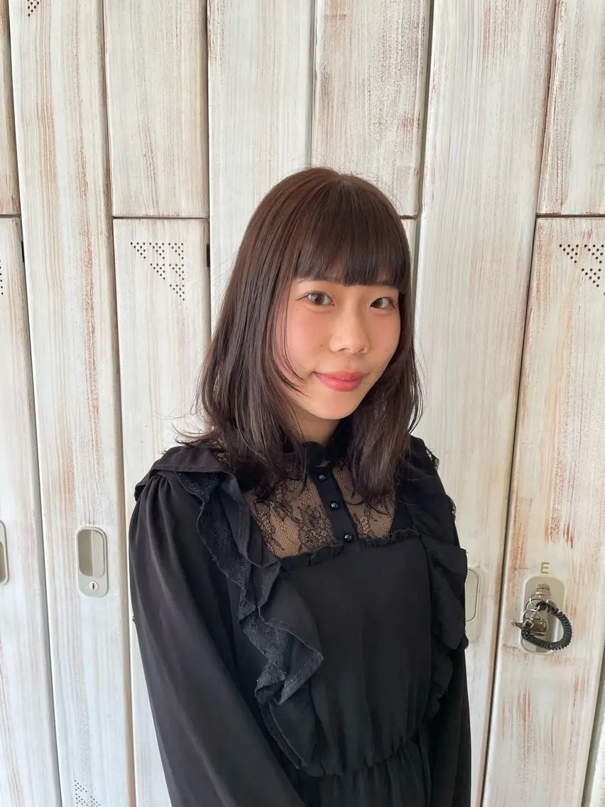 セミロング カット アイブロウ|まつ毛 パーマ 北野愛梨のマツエク・マツパデザイン