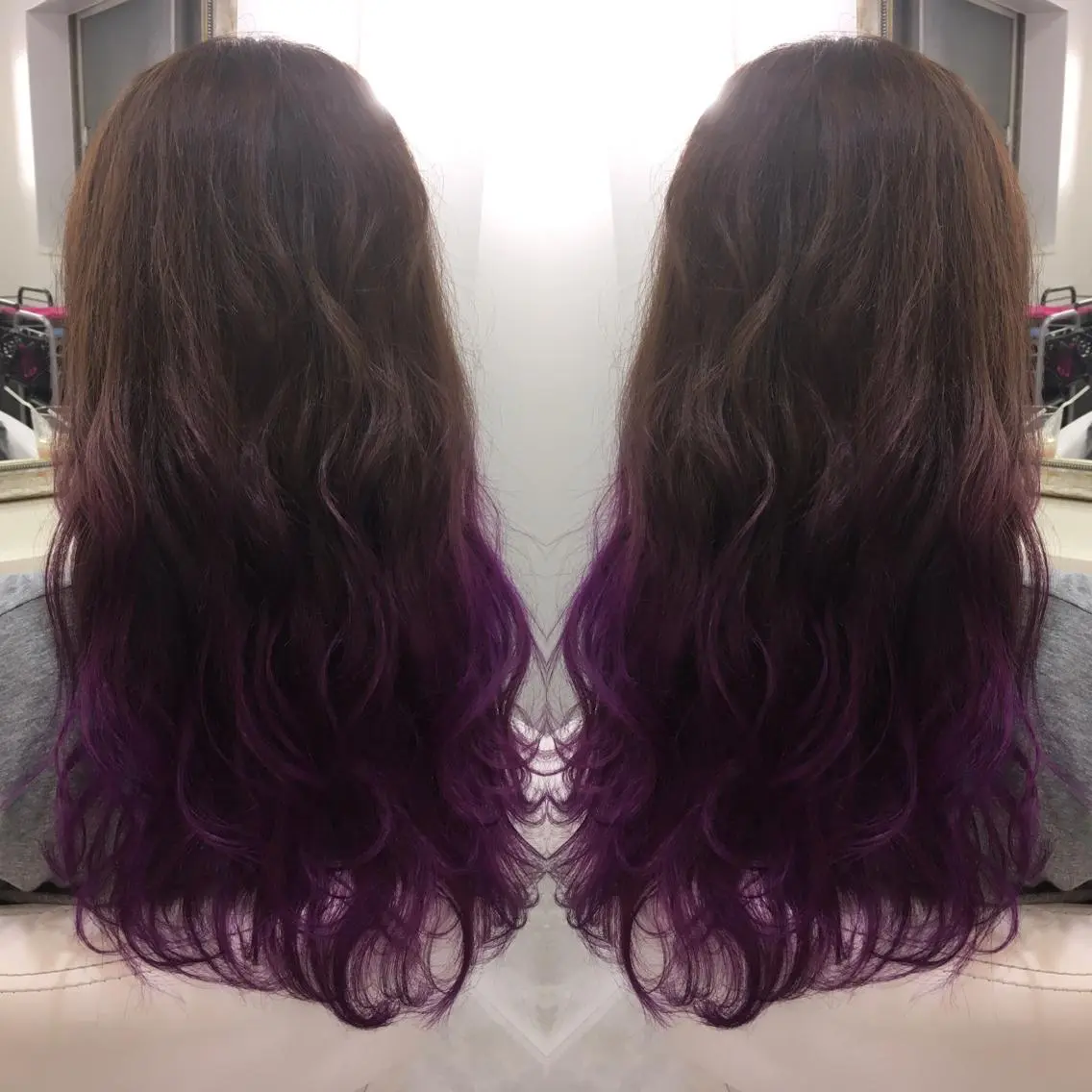セミロング ロング カラー 髪質改善 中川　翔のヘアスタイル