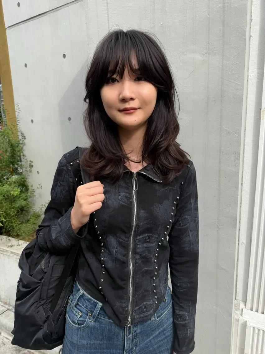ロング レイヤーカット ロング ウルフカット カット レイヤーカット\パー マ　chinatsuのヘアスタイル