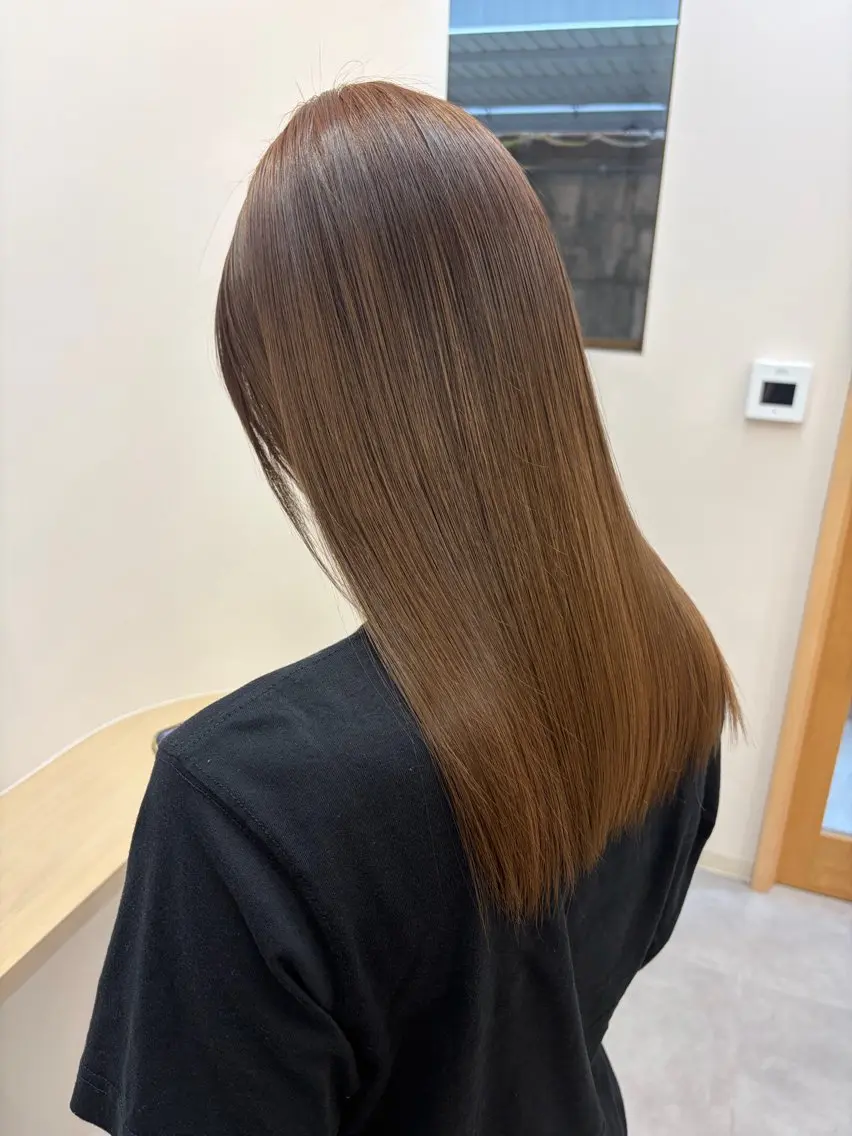ミディアム 髪質改善 トリートメント ヘアカラー トリートメント 髪質改善/縮毛矯正/ 艶カラー/登貴のヘアスタイル