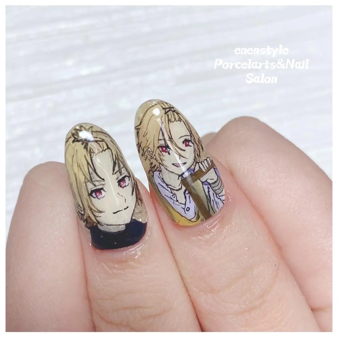 ミディアム ネイル 🐾enen style 🐾のネイルデザイン