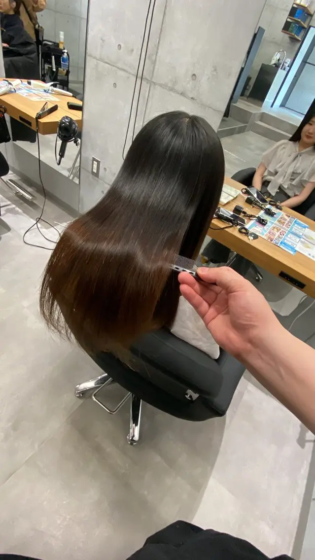 ロング 髪質改善 縮毛矯正 カット ヘアカラー 縮毛矯正 トリートメント レイヤー💧艶髪 💧Syotaのヘアスタイル