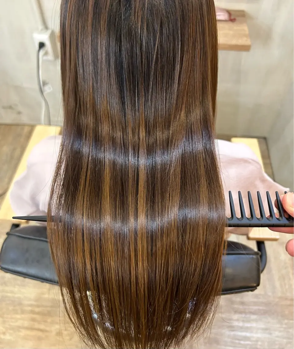 セミロング 髪質改善 縮毛矯正 【髪質改善】 KOUKIのヘアスタイル