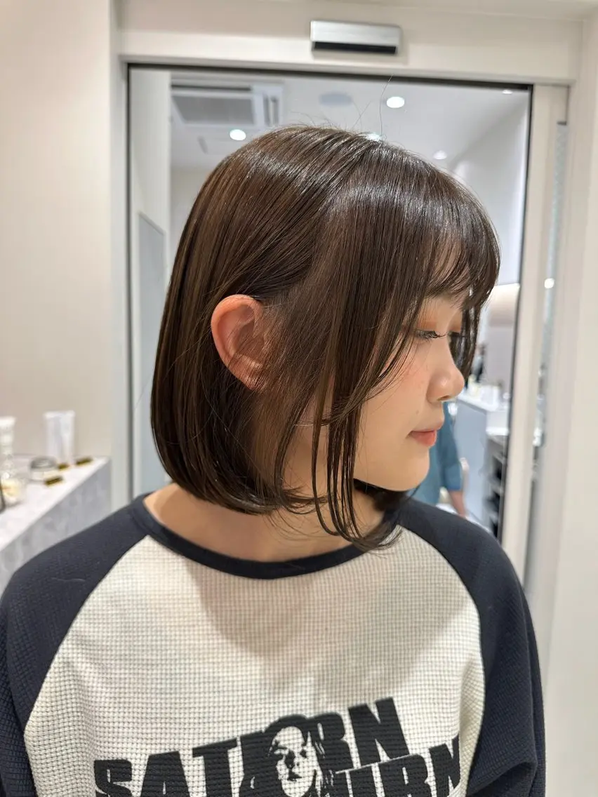 ミディアム カラー カット ヘアカラー トリートメント 韓国レイヤー✨ yasuko銀座のヘアスタイル