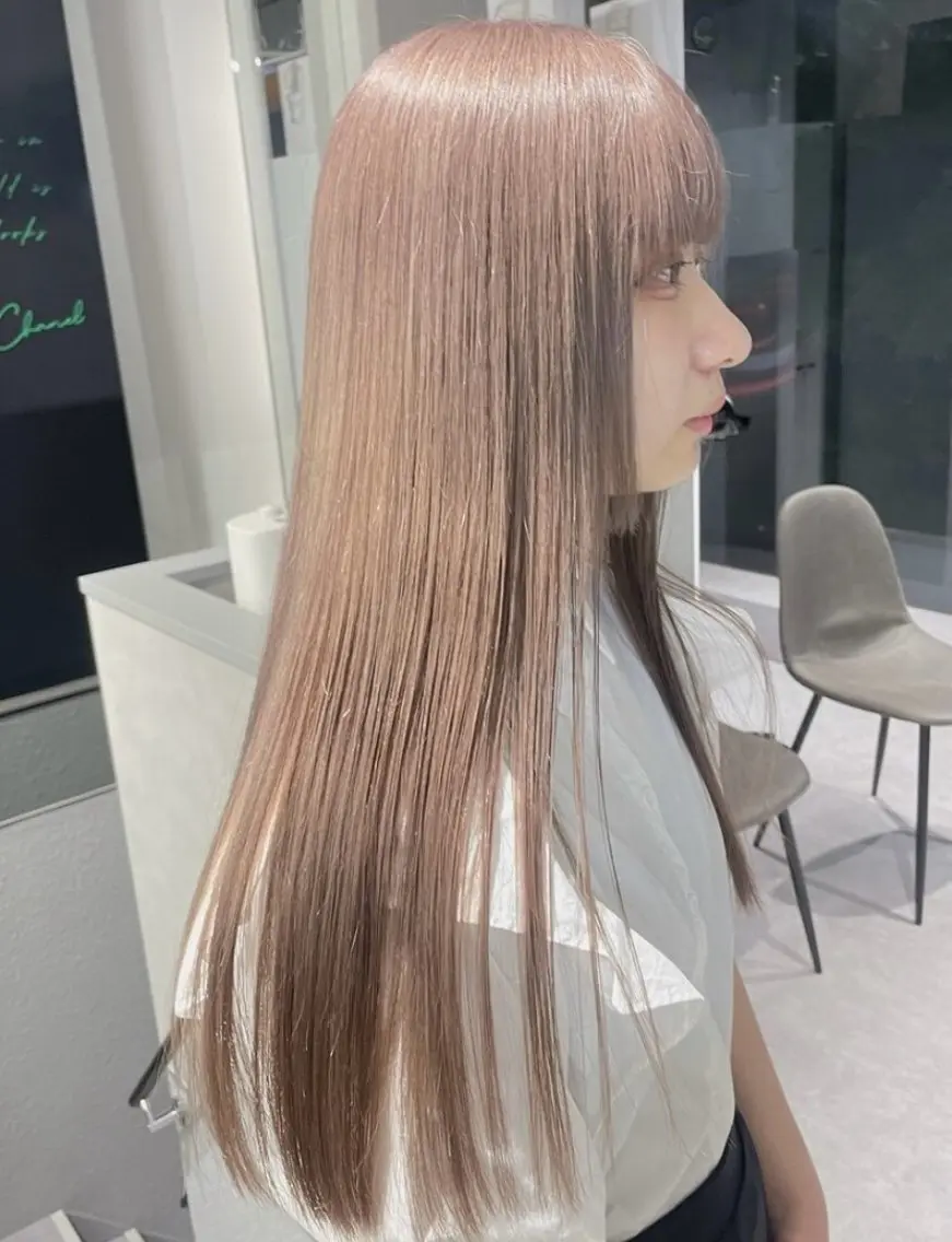セミロング カラー エクステ ハイトーン×似合わせ Shoseiのヘアスタイル