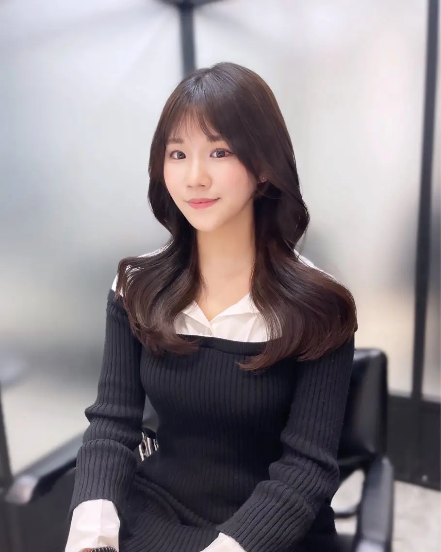 ロング 韓国風ヘア レイヤーカット カット トリートメント 韓国レイヤーカット 髪質改善▫️水野有真のヘアスタイル