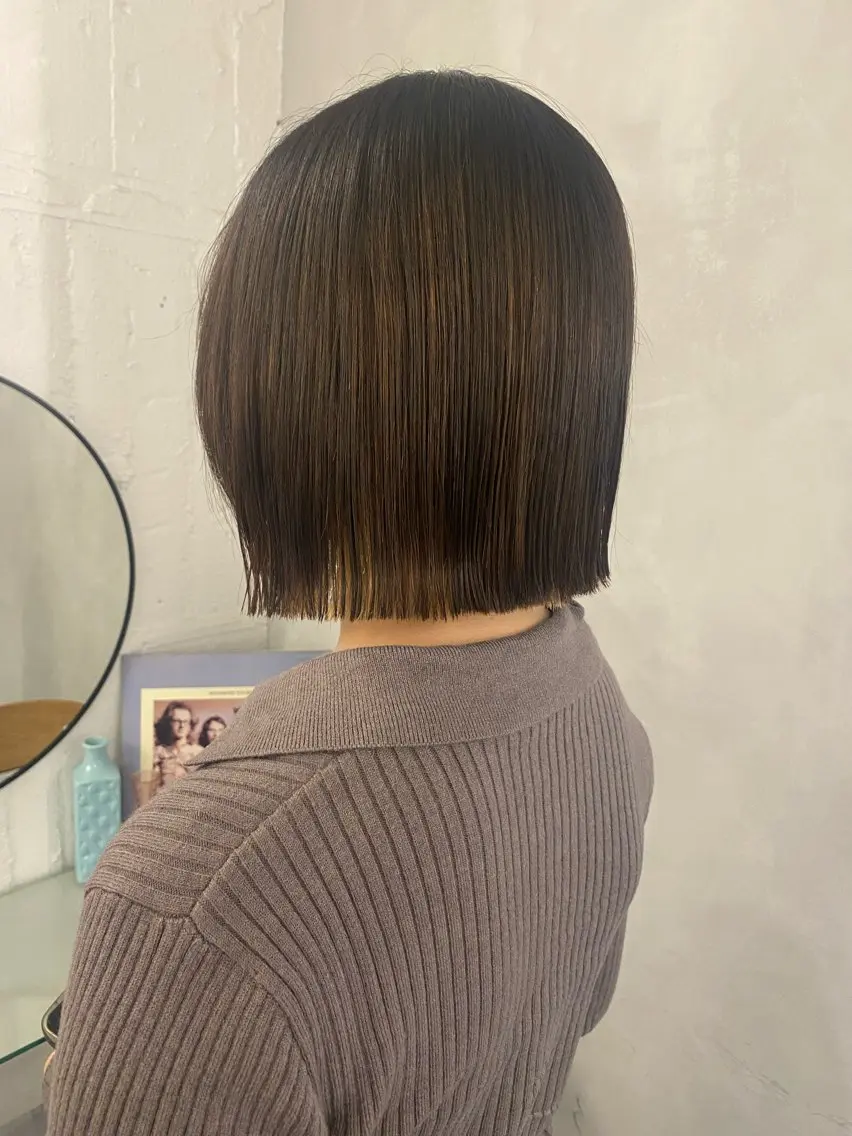 ショート 切りっぱなしボブ ボブ 新宿🫧ボブ 特化🐕Amiのヘアスタイル