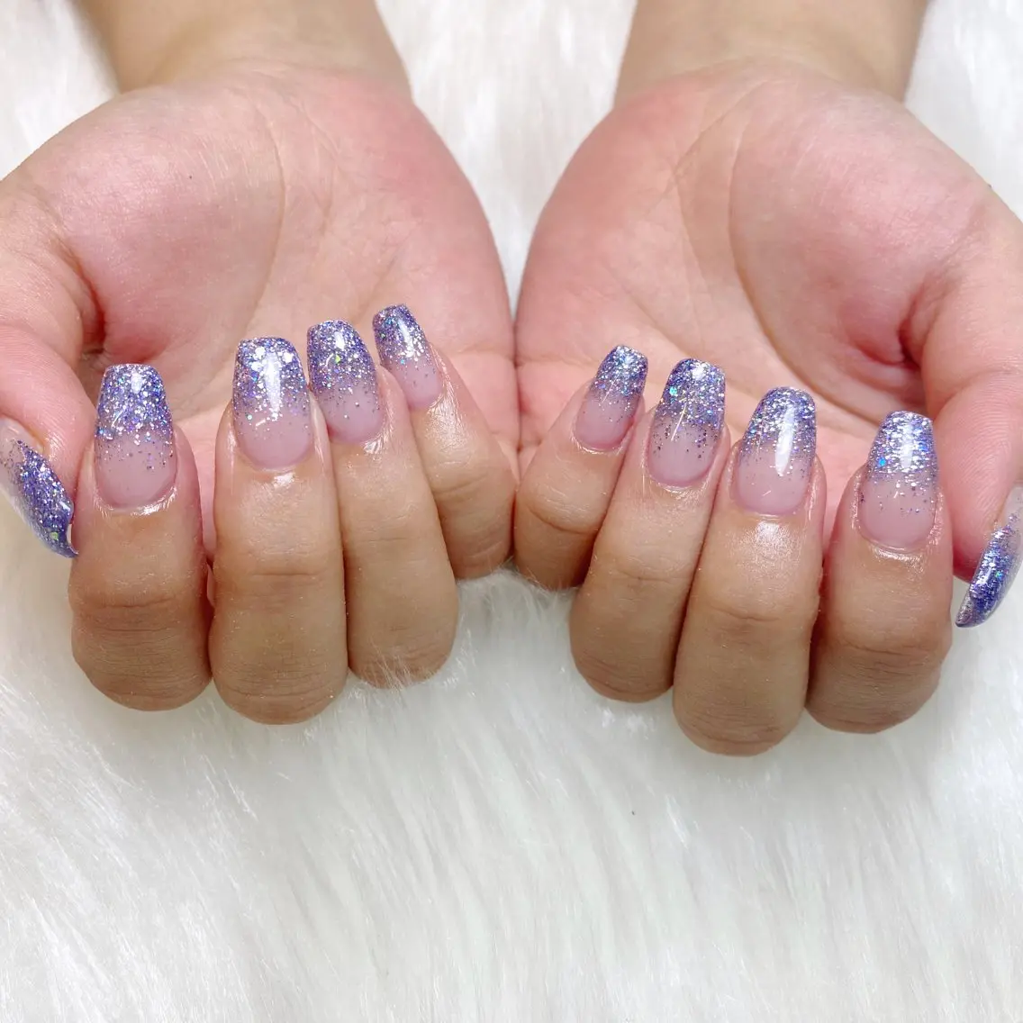 ネイル ブルー 長さ出し フットネイル フレンチネイル グラデーション 🌷yui ネイル🌷のネイルデザイン