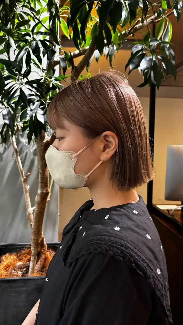 ショート カット ヘアカラー トリートメント 井本 早紀のヘアスタイル