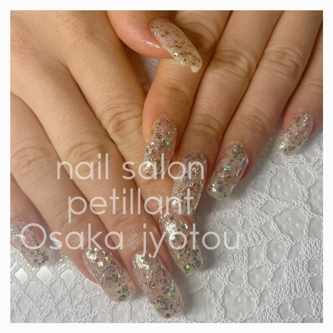 ネイル キラキラネイル ラメ(グリッター) シンプルネイル nail salon petillantのネイルデザイン