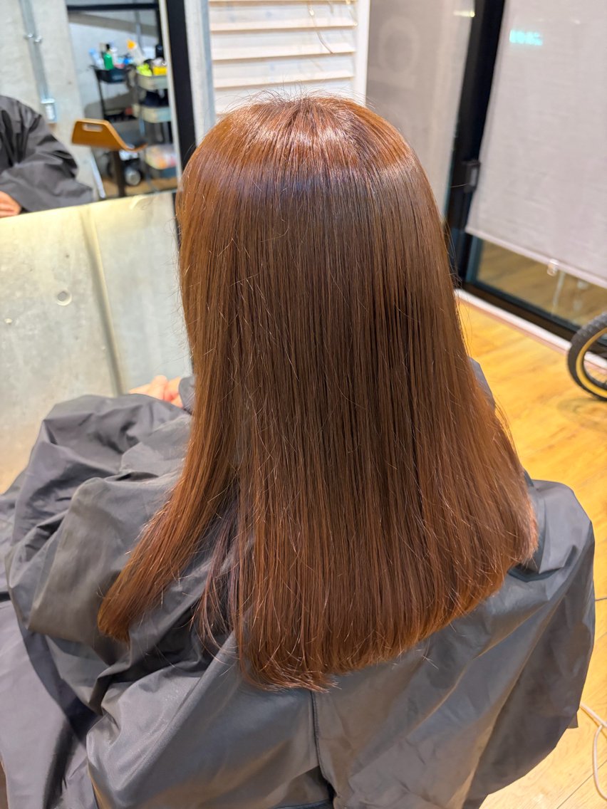 ロング ヘアカラー 岡本 蓮央のヘアスタイル