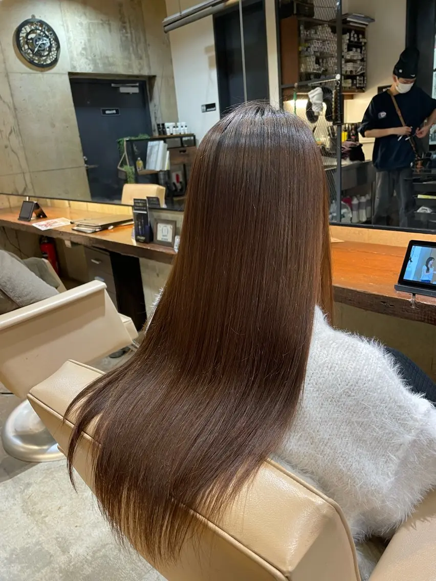 ロング ヘアカラー 江戸川区reine 舜也のヘアスタイル