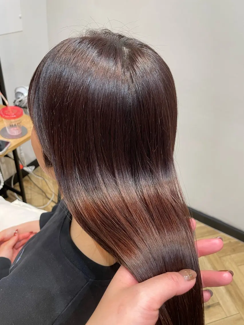 カラー ブラウンカラー ヘアカラー トリートメント 望恵🌸韓国🇰🇷 艶髪スタイルのヘアスタイル