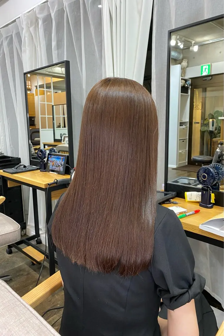 セミロング パーマ セミロングパーマ 酸性ストレート ストレートパーマ 縮毛矯正 トリートメント 統括マネージャー/ 髪のドクター/前原悟のヘアスタイル