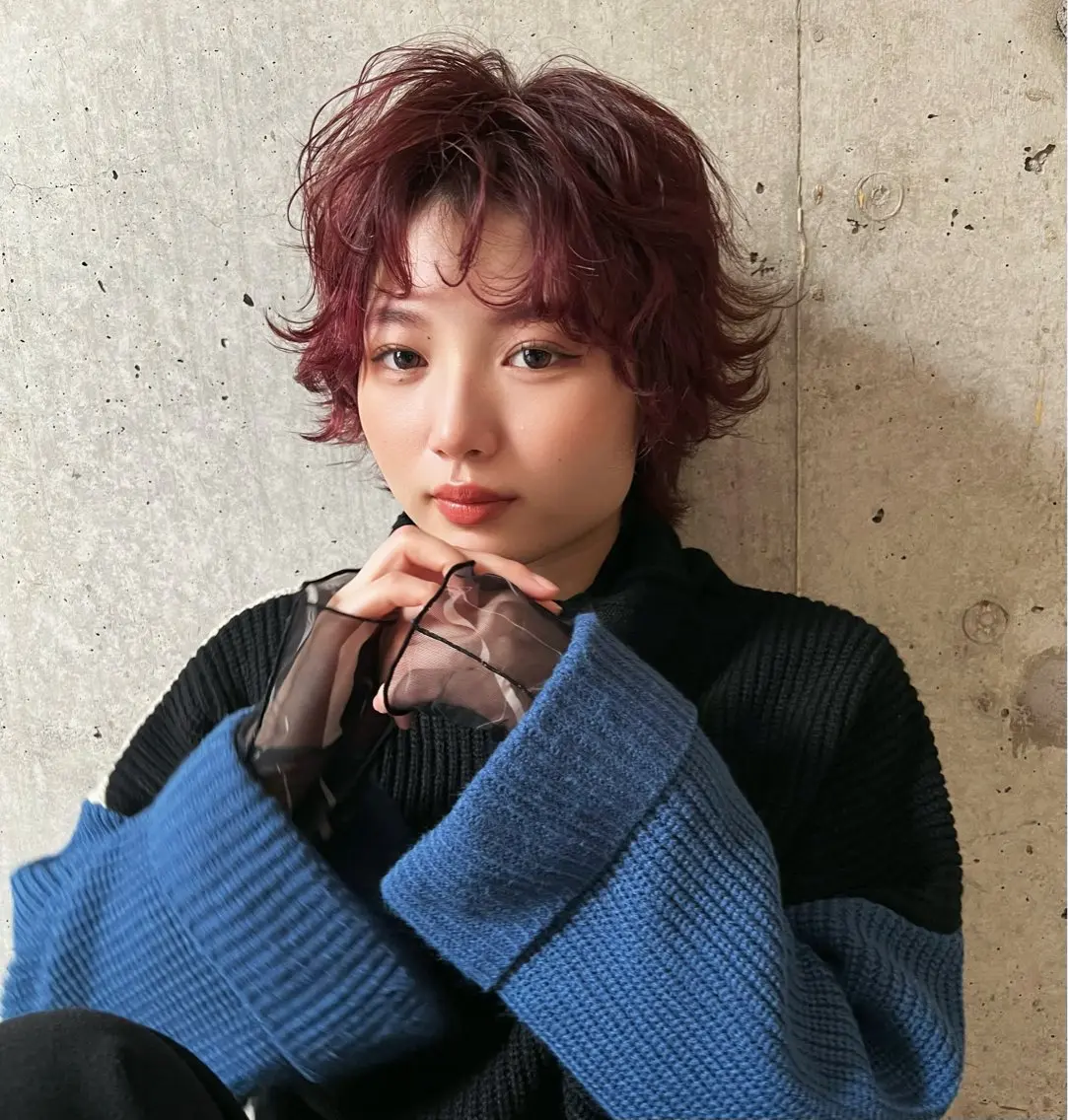 ブリーチなしダブルカラー+内部修復トリートメントの写真
